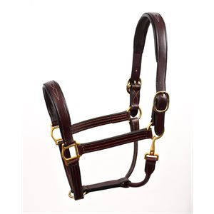 FANCY STITCHED OVERSIZE LEATHER HALTER 