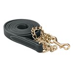 LEATHER LEAD W / SOLID BRASS CHAIN