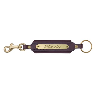 PADDED LEATHER KEY CHAIN W / PLATE
