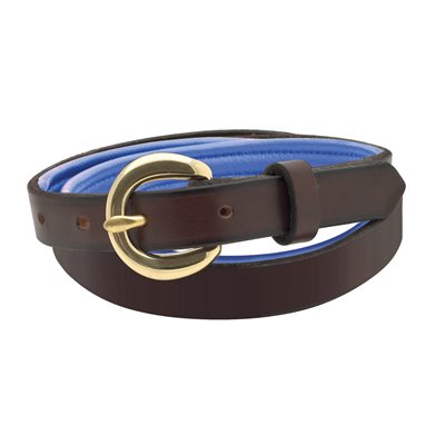 BELT MD BROWN / BLUE PADDED LEATHER