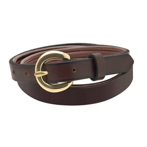 SMALL BROWN / BROWN PADDED LEATHER BELT