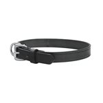 EXTRA SMALL BLACK LEATHER DOG COLLAR